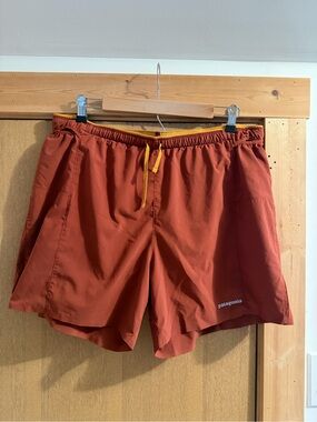 Patagonia Rust Orange Running Shorts